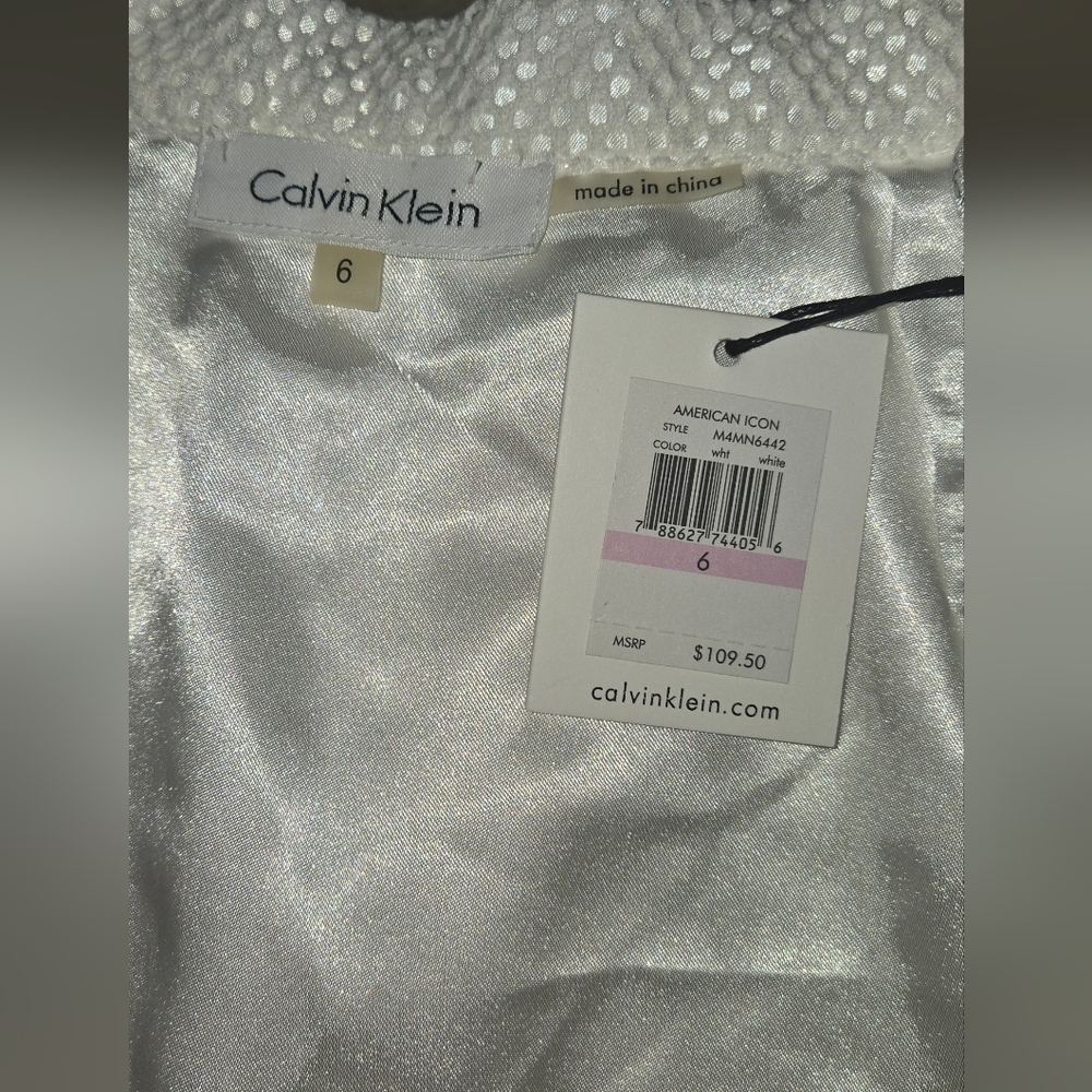 Calvin Klein Chic White A-Line Skirt - Picture 5 of 7